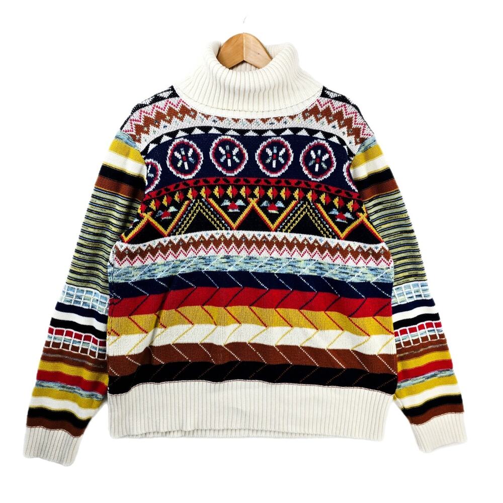 Suzanne Betro Weekend Womens L Knit Cowl Neck Sweater Cottagecore Boho Prairie